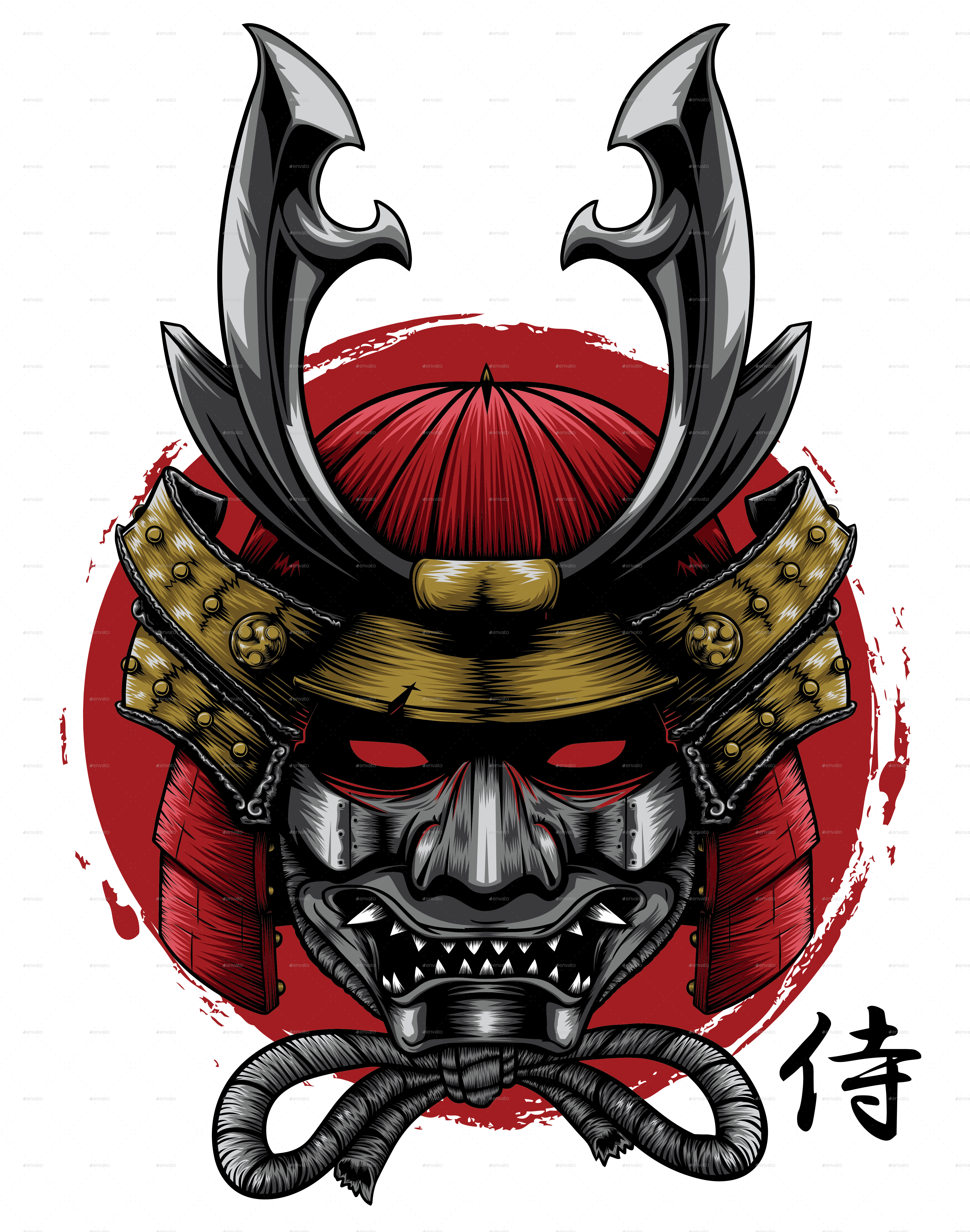 SAMURAI HEAD by Douglast | GraphicRiver